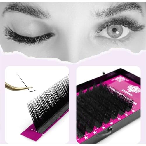 L Curl Mink Individuals Eyelashes Vendor Silk Lash Extrension Wholesale Fluffy Vegan Lash Extensions