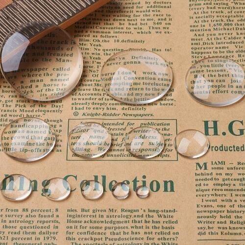 50pcs Round Clear Glass Cabochons Transparent Dome for Jewelry Making DIY Findings Pendant Cameo Settings 8 10 12 14 16 18 20mm