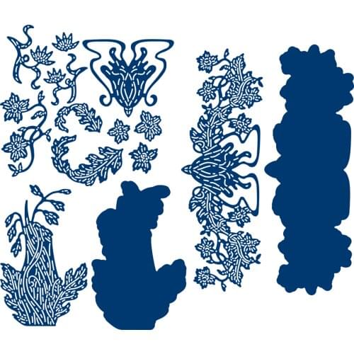 Debutante Florals Metal Cutting Dies Greeting Card Scrapbook Diary Handmade Decoration Embossing Template DIY New 2021 Arrive