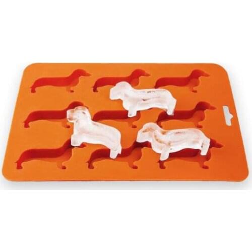 New 9 Cavity Silicone Dachshund Puppy Ice Cube Chocolate Cookie Mold DIY Home Ice Tray Kitchenware Ice Cube Manufacturing