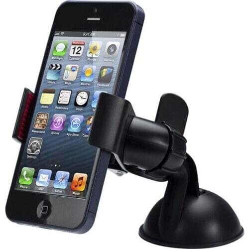 New Universal Car Phone Clip Holder Auto Windshield Mount Stand with Suction Cup for Mobile GPS 100pcs