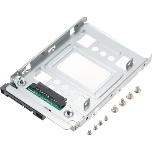 2.5" SSD to 3.5" SATA Hard Disk Drive HDD Adapter Hot Swap Plug Converter Bracket Tray Cage Compatible with 2.5"/3.5" SATA SSD
