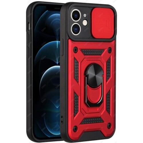 Magnetic Slide Armor Shockproof Phone Case For iPhone 11 12 Pro Max 12 Mini 7 8 Plus XR X XS Max SE 2020 Soft TPU Back Cover