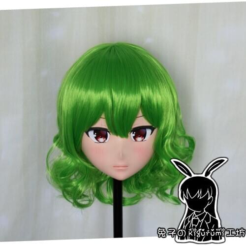 RB6522)Quality Handmade Female Resin Cosplay Japanese Role Anime Kazami Yuka Kigurumi Crossdress Doll Transgender Mask