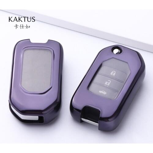 TPU Car Key Case for Honda Civic CR-V HR-V Accord Jade Crider Odyssey 2015- 2018 Car Key Protection Accessories