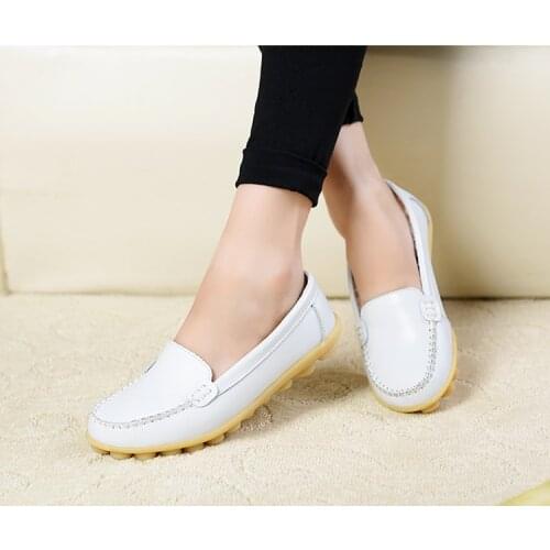Autumn Winter Cotton Shoes Plus Velvet Warm Womens Shoes Moccasin Shoes Leather Shoes Korean Fashion Fairy Shoes Casual Shoes