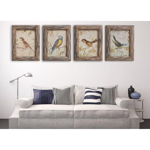 Zakka Pastoral American country to do the old wood vintage wooden frame painting decorative painting wall murals Home