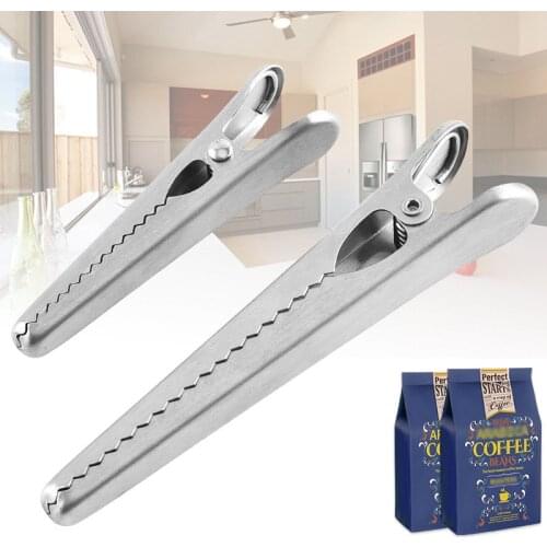 Food bag sealing clip milk powder coffee bag sealing clip multifunctional kitchen household snacks stainless steel sealing clip