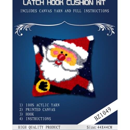 10.99 Latch Hook Rug Kits DIY Needlework Unfinished Crocheting Rug Yarn Cushion Mat Double Cats 3D Embroidery Carpet