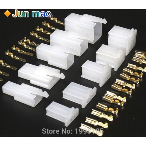 10 set 2.8mm connector 2P 3P 4P 6P 9P 2pin Electrical 2.8 Connector Kits Male Female Socket Plug For Motorcycle Motorbike Car