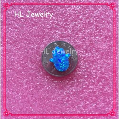 11*13MM Opal hamsa Jewelry Working Stud&Drop Earrings/Bracelet/Necklaces For Women Op05 Blue Synthetic Opal Hamsa Hand Pendant
