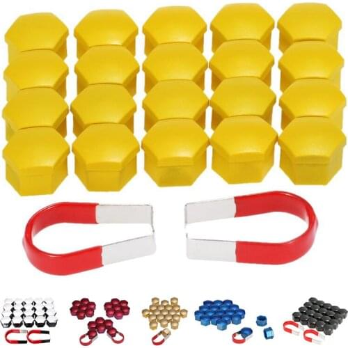 20pcs 17mm Car Plastic Caps Bolts Covers Nuts Alloy Wheel For Skoda, , Mercedes, BMW Color: blue