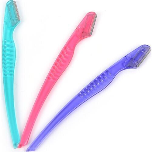 3Pcs Mini Eyebrow Trimmer Shaving Razor Blades Face Care Eyebrow Makeup Tools
