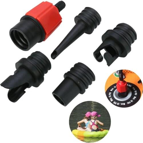 Sup Air Pump Adapter Inflatable Paddle Rubber Boat Kayak Air Valve Adaptor Bike Car Tire Air Valve Adapter Converter 4 Nozzle