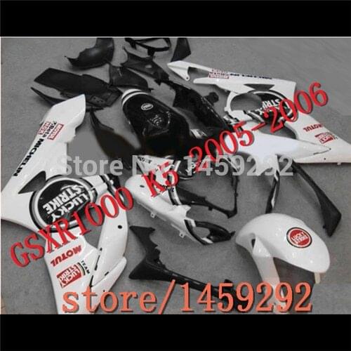 HW- For A GSXR 1000 K5 GSX R1000 05 06 Motocycle Accessories Cover white-black BBF