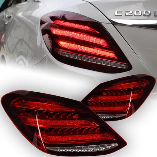 Car Styling for W205 Tail Lights 2015-2020 C180 C200 C260 C300 LED Tail Light W222 Design Tail Lamp DRL Dynamic Matrix Signal