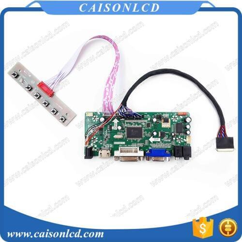 Free Shipping LCD LVDS Controller board with DVI VGA for 15.6" 1600X900 LCD TFT Panel: B156RW01 V0 V1