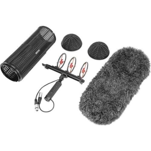 Boya By-Ws1000 Blimp Windshield & Suspension For Shotgun Microphones Cage Handle Shock Absorber Wind Sweater Mic Cable