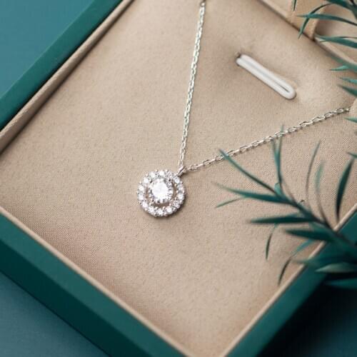 Minimalist 925 sterling silver women necklace female temperament chic round collar chain Wedding necklaces fine jewelry