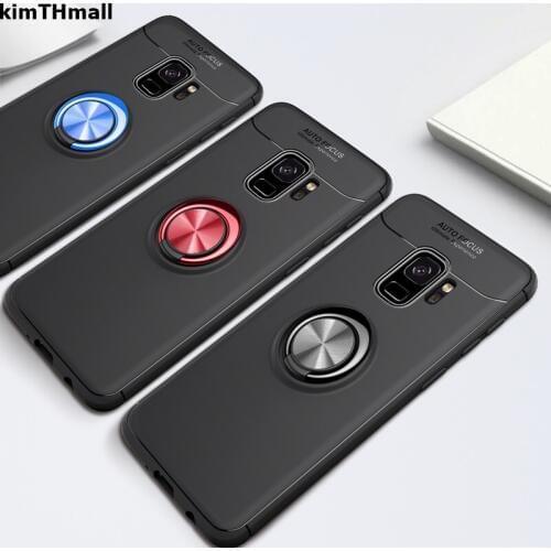 Case For Samsung Galaxy S9 Back Cover fundas finger ring stand holder magnet Soft For Galaxy S9 Plus coque Case capa kimTHmall
