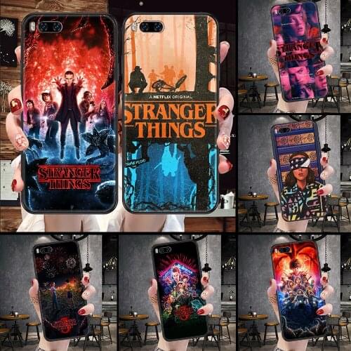 Stranger Things Phone Case For Xiaomi Mi Note 8 9 10 11 9T 10T A3 Lite Pro Ultra black art waterproof 3D Etui painting cover