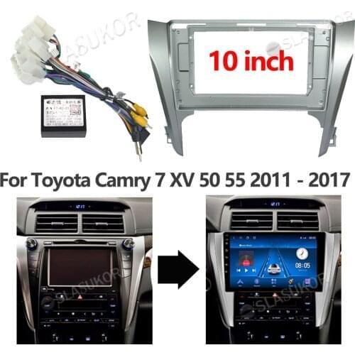 For Toyota Camry 7 XV 50 55 2011 2012 - 2017 Car Fascia Wires Board Control CANBUS Stereo Panel Dash Installation DVD Frame 2din
