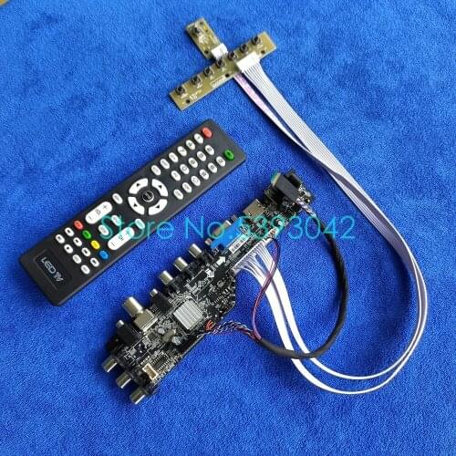 LVDS 40-Pin signal digital USB VGA AV LCD screen drive board kit 1920*1080 For B156HW01/B156HW02/B173HW01/B173HW02 DVB 3663