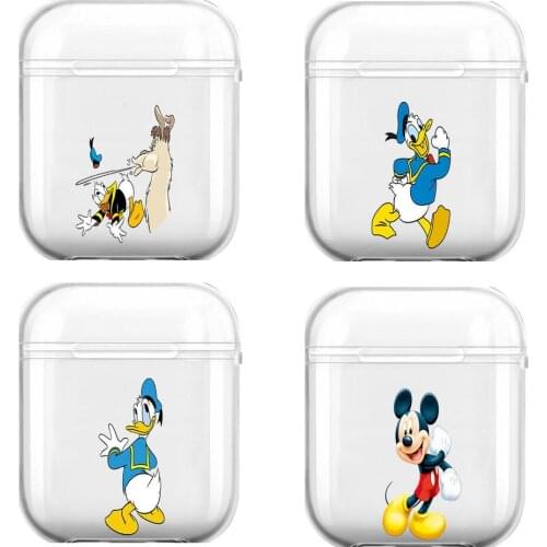 Disney Soft Silicone Cases For Airpods 1/2 Protective Bluetooth Wireless Earphone Cover For Air Pods Charging Box Bags