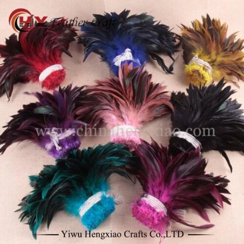 Natural Rooster Feathers 15-20cm Colourful Chicken Feather Plume for Craft Wedding Jewelry Home Decoration Plumes 100pcs
