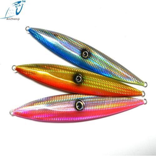2018 New 3PCS Kinds Metal Deep sea Fishing Lure Metal Slow Jig Lure Spoon Bass Hook Spinner baits 120g 150g 200g 250g 300g