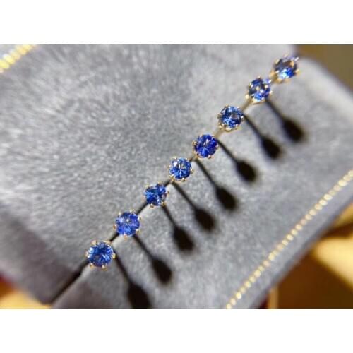 New Arrival Real and Natural Sapphire Earring Natural And Real 925 sterling silver Sapphire Earring