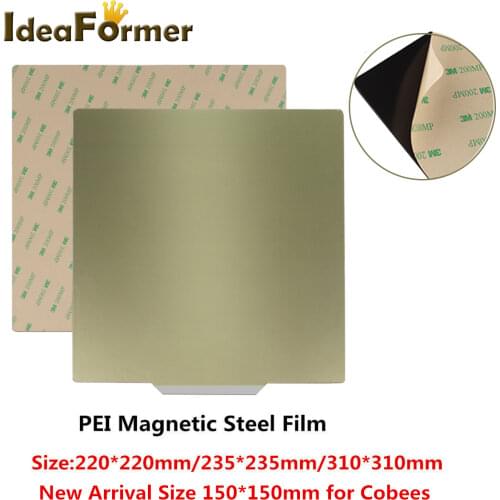 New Upgrade Removal Spring Steel Sheet Pre-applied PEI+Magnetic Base 150/220/235/310mm For CR10 Cobees 3D Printer Hot Bed Parts