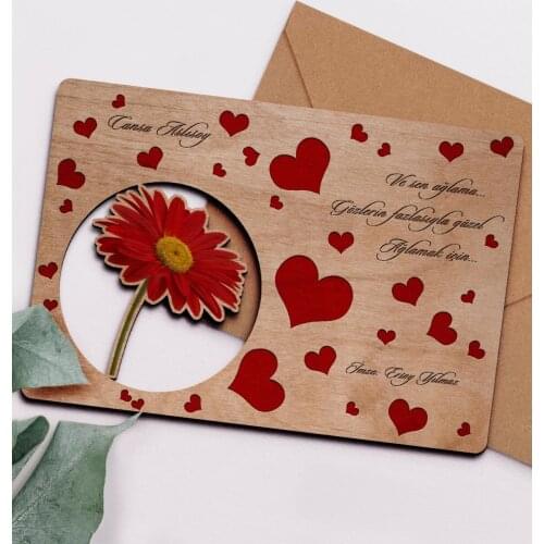 Personalized Valentine 'S Day Themed Wooden Retro Card-8
