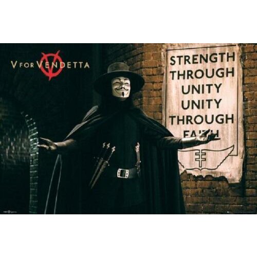 V for Vendetta Movie Art Film Print Silk Poster Home Wall Decor 24x36inch