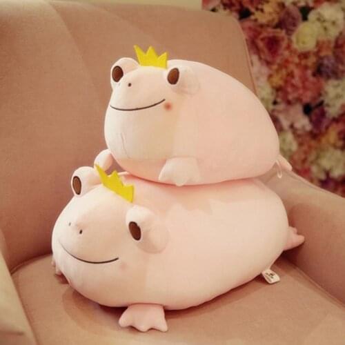 Plush Animal Doll Fine Workmanship Lightweight PP Cotton Crown Frog Toy Home Decoration Kids Gift Fashionable Delicate Craft