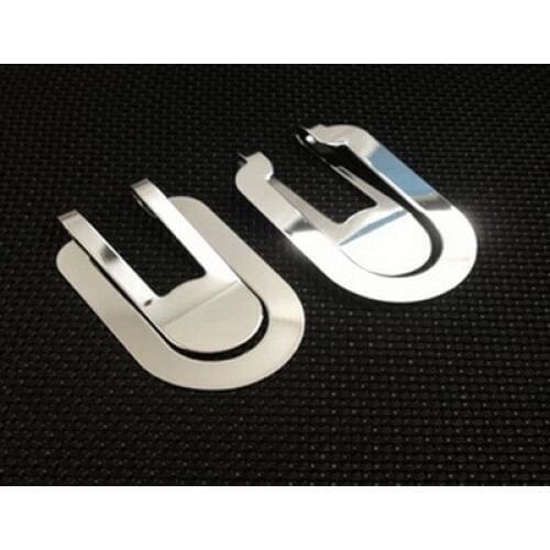 Simple Matching Creative Ultra Thin Stainless Steel Money Clips Business Men Women Metal Banknote Clip Wallets Holders 5PSC/lot