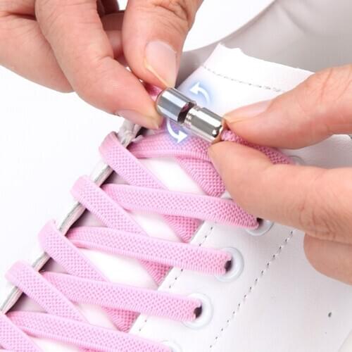 1 Pair Reticulated Weave Flat Elastic Shoelace Suitable for All Lazy Lace Shoes No Tie Shoelaces Children Adult 100cm Black