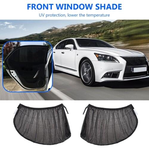 2pcsCar Sun Shade UV Protection Car Front Rear Side Window Sun Shade Anti-mosquito Net Sunshade Summer Protection Window Durable
