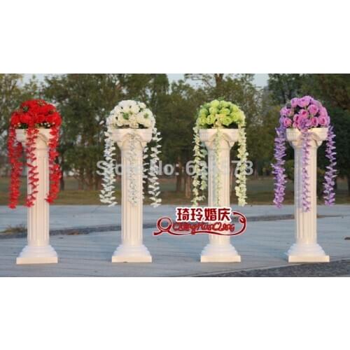 Wedding flower decoration roman column flower set party flower buqets for road lead or wedding column 8pcs/lot
