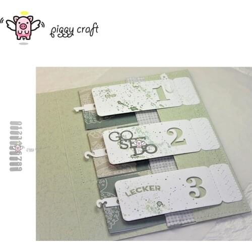 Piggy Craft metal cutting dies cut die mold Number label decoration Scrapbooking Album Embossing Paper Cards Making Crafts Die