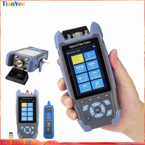 NK3200D Optical Fiber Tester Mini OTDR Optical time domain reflectometer Singlemode 24dB/22dB 64km 9 Functions 1310/1550 FC/UPC