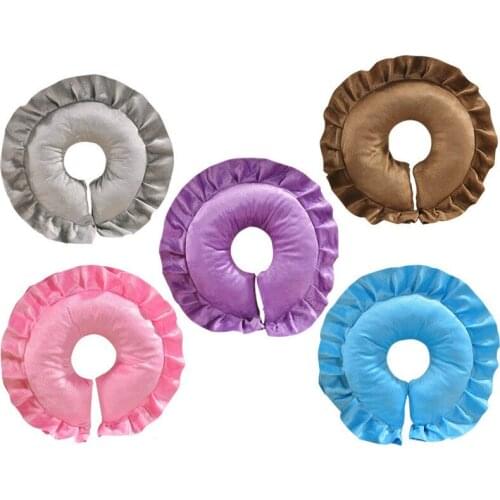 Flower U Shape Facial Massage Pillow for Beauty Salon Massage Tool Spa Bed Pillow Home Decor with Hole Pillow
