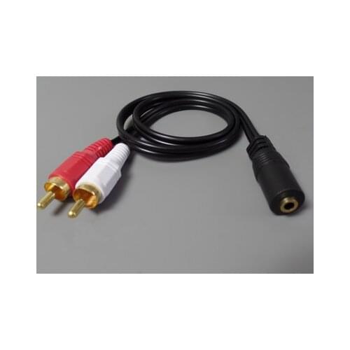 Universal 3.5mm Stereo Female Jack To 2 RCA Male Plug Adapter Headphone Y Audio Cable headphone extension cable rca audio cable