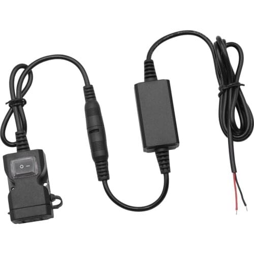 Motorcycle Handlebar Dual USB Charger Port Socket With Switch Waterproof