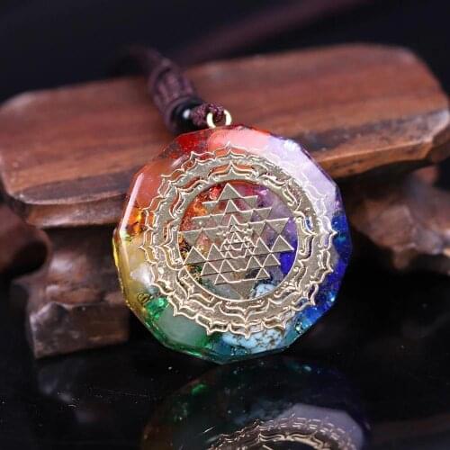 Energy Necklace Yoga Seven Chakra Exquisite Pendant Jewelry Accessories Gift Necklace Yoga Pendant Jewelry Accessories Gift