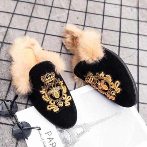 Womens shoes Indoor Slippers Memory foam Size 6.5-11 Non-slip Winter Ladies leather slippers Antifouling Family Home shoes b22