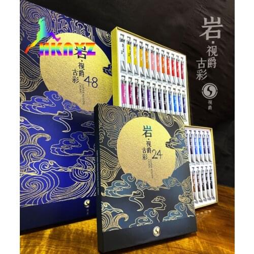 1sets Super Vision Antiquity 48 Colors Watercolor Painting Pigments Sub-Installation Nail Art Antiquity Aquarela Chinese