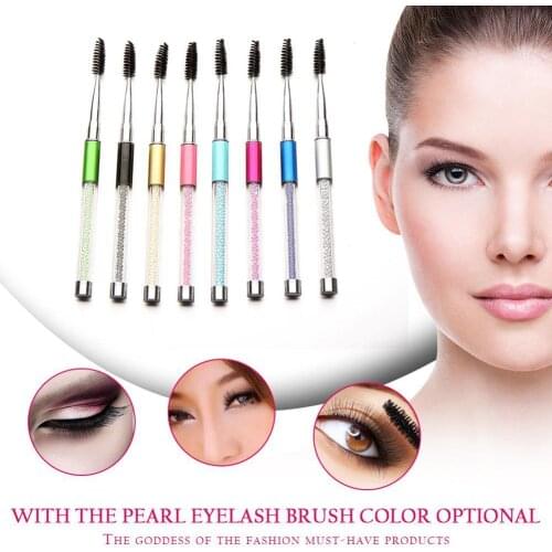 1pcs Crystal Reusable Eyelash Applicator Wands Curler Brush Set Mascara Eyebrow Spoolers Comb Wands Spoolies Brushes