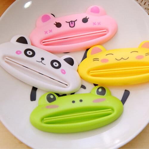 1pc Toothpaste Tube Squeezer Easy Dispenser Tooth Paste Dispenser Cute Animal Squeezer Tube Bathroom Accessories for Kids