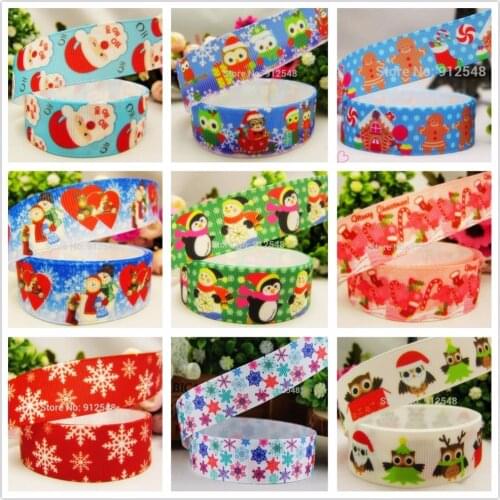 1591921, 25 mm 10 yards Christmas series, printing ribbons, DIY craft materials, Christmas printing